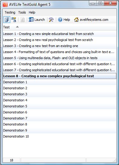 AVELife TestGold Agent is a free assessment software